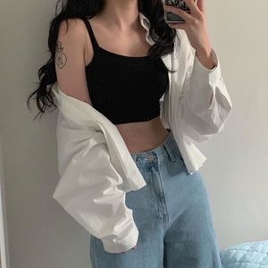 Boutique Black Crop Top